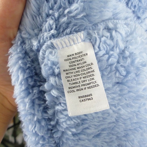 BP Colorblock Teddy Fleece Pullover Hoodie Sweatshirt Blue Women's XL - Picture 11 of 11